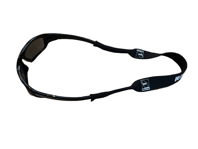 Neoprene sports glasses strap showing tab attachment