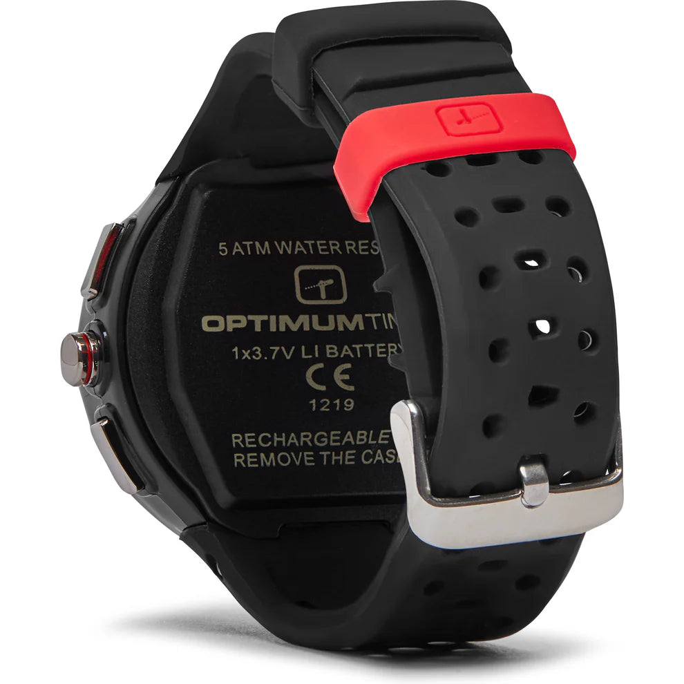 Optimum Time OS12 sailing watch with soft silicone strap and stainless steel buckle