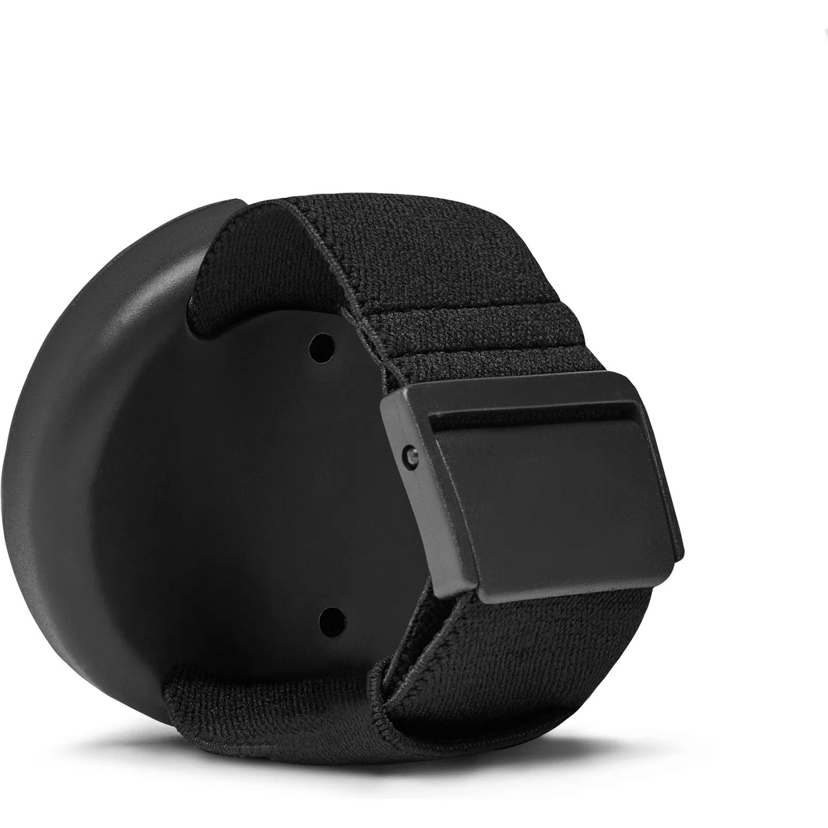 Rear view of the white Optimum Time Series 3 sailing watch showing the black case back and strap clasp.