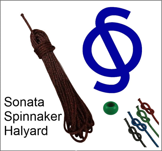 Sonata Spinnaker halyard 6mm Dyneema Kingfisher Race 78 Melange racing 22m with stopper ball