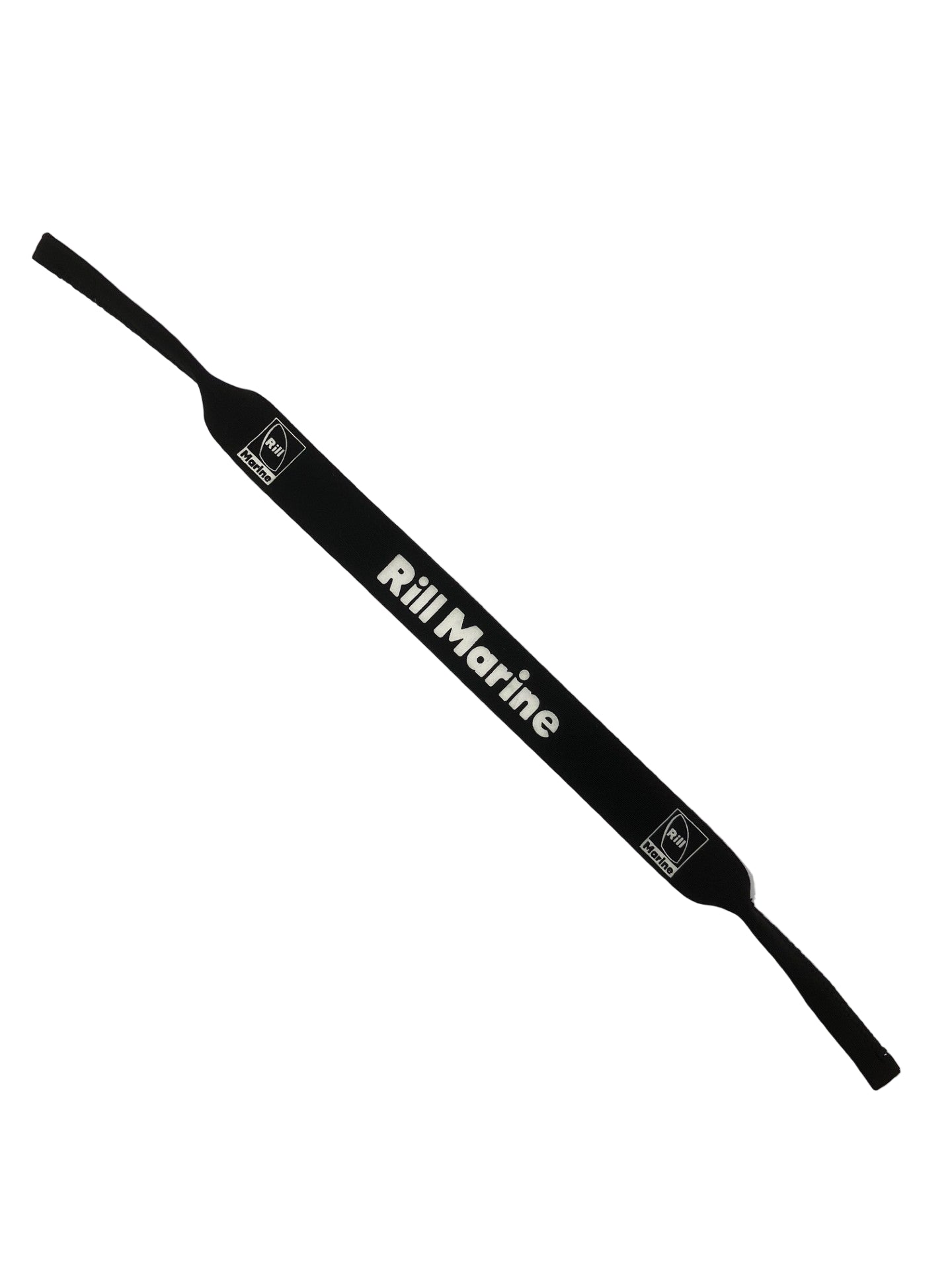 Black neoprene sunglass strap detail view