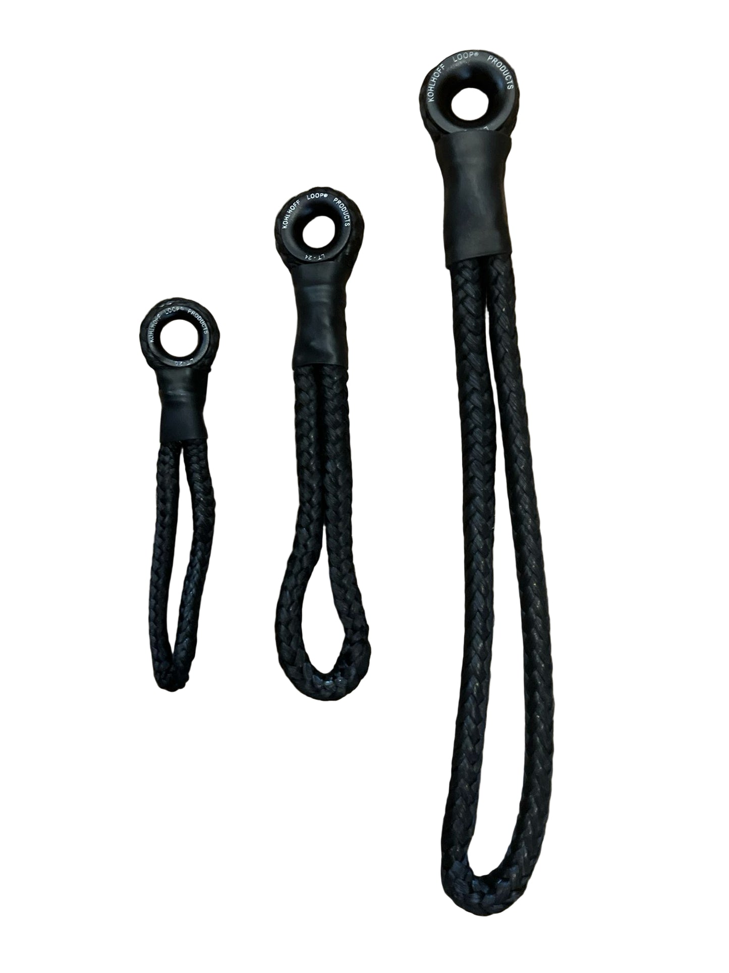 Pre-spliced Dyneema loop with aluminium thimble high load eye for marine rigging