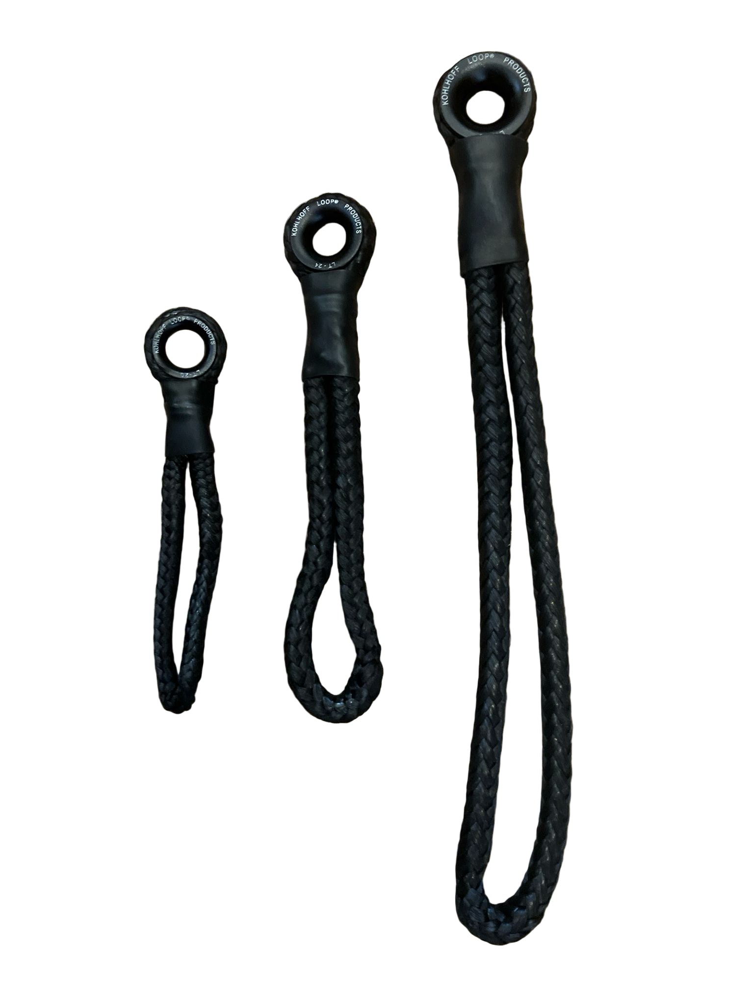 Pre-spliced Dyneema loop with aluminium thimble high load eye for marine rigging