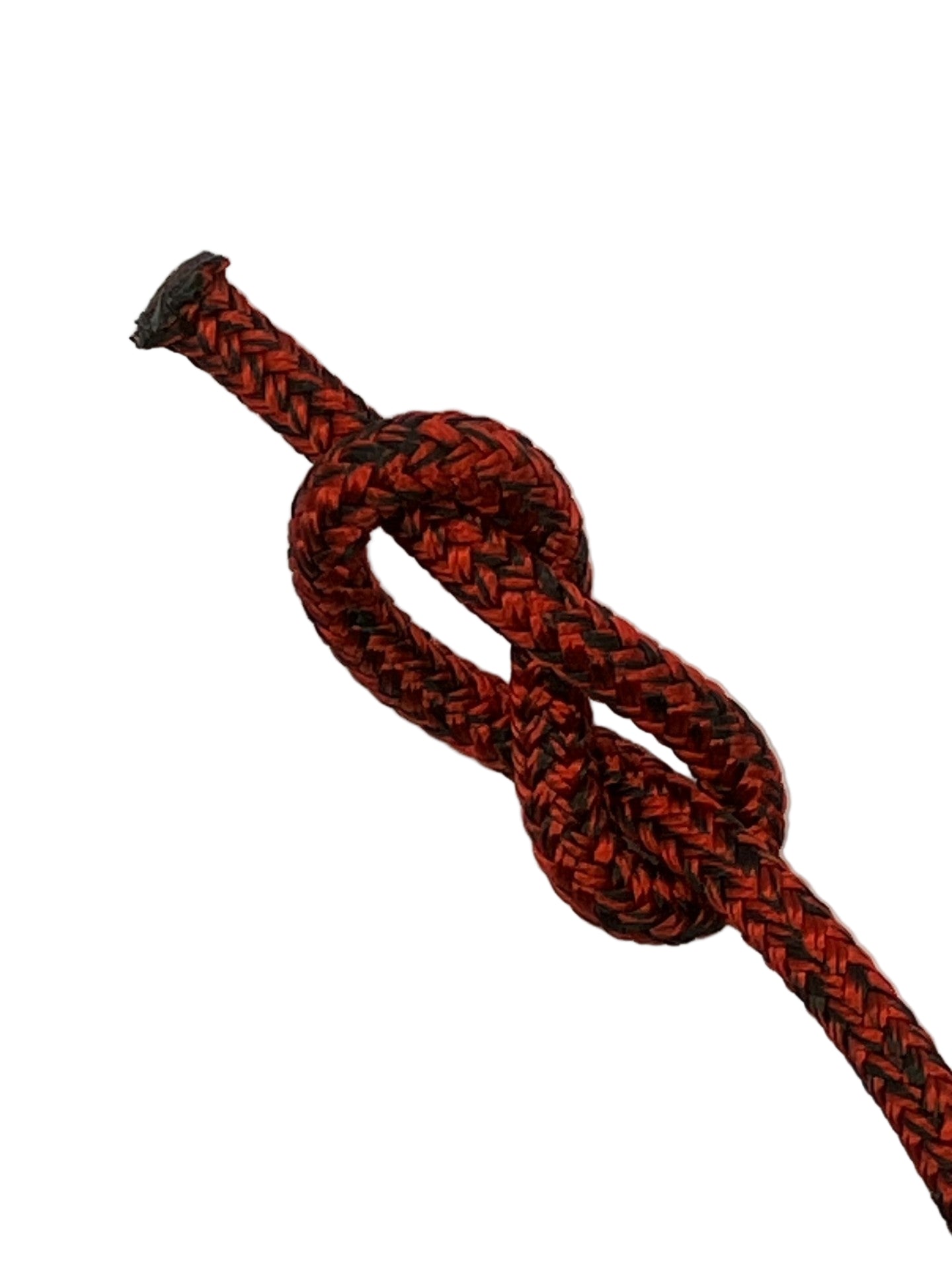 Dyneema racing rope melanges pattern detail with black and red blend