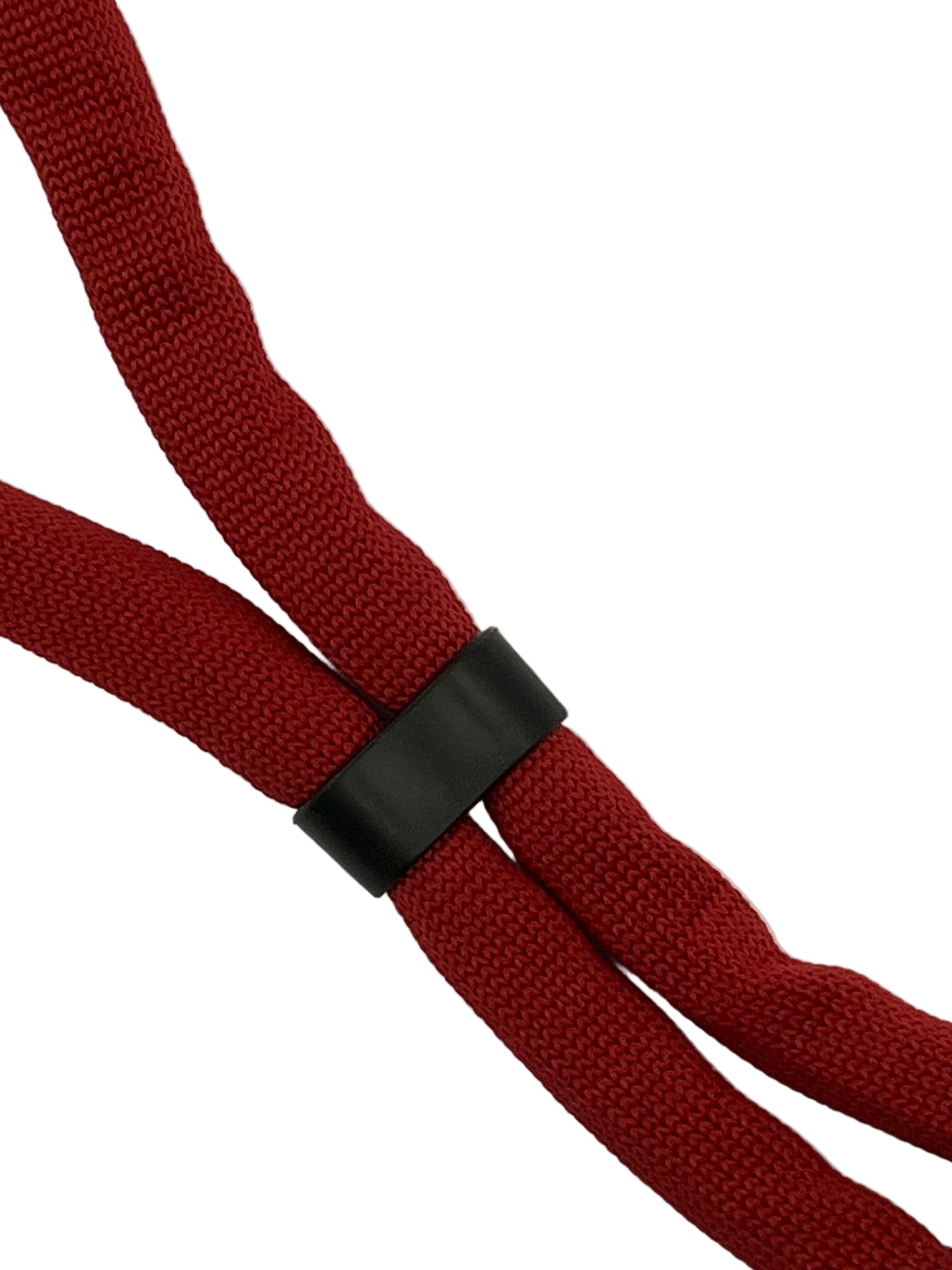 Red floating foam sunglass strap adjuster detail