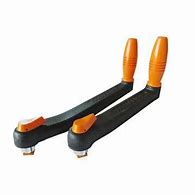 Orange floating locking winch handle with ball bearing grip