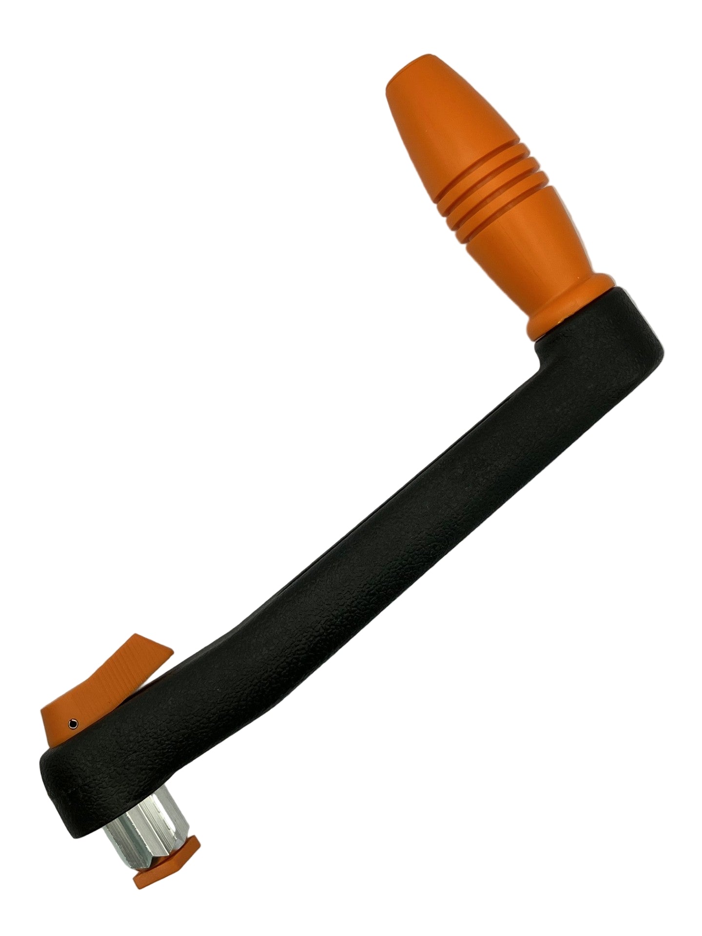 Side view of floating winch handle showing locking mechanism