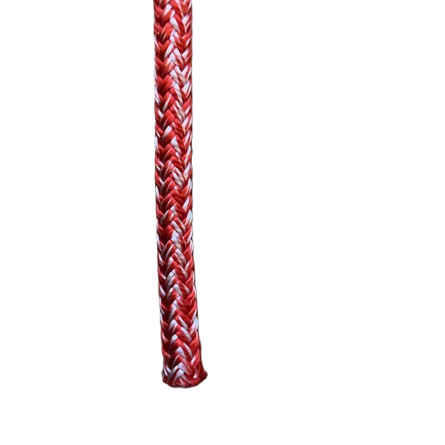 Marine rope melanges pattern detail in white and red blend