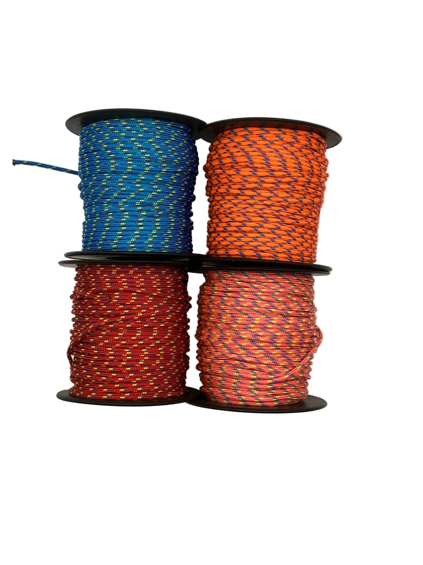 Detail of 2mm 8 plait rope showing quality and weave