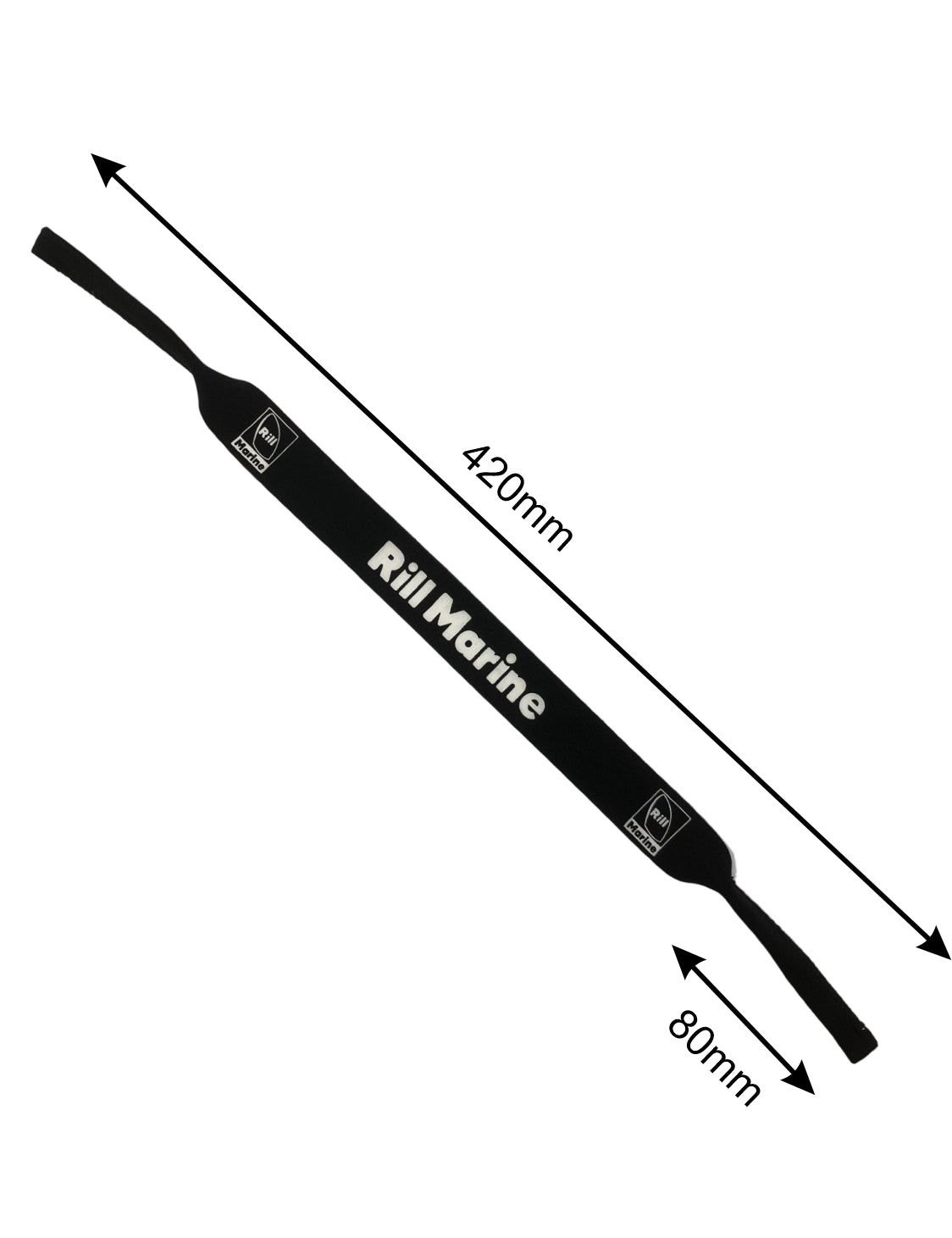 Neoprene sunglass strap measurements and dimensions