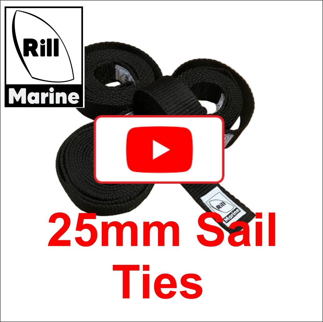 Marine grade sail tie 25mm wide video
