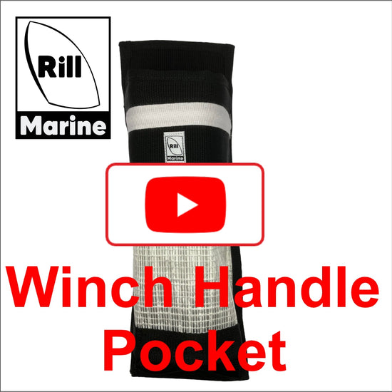 Winch handle pocket made from recycled sailing material video