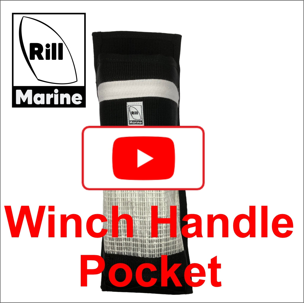 Winch handle pocket made from recycled sailing material video