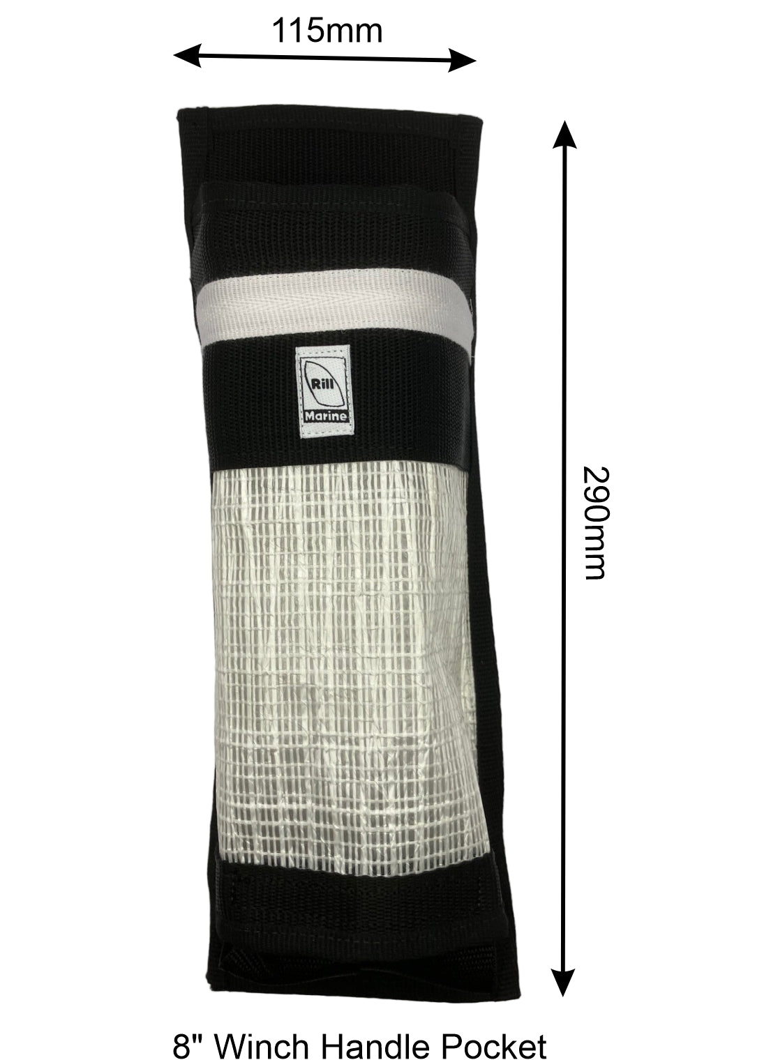8 inch winch handle pocket measurements 29cm height 11.5cm width