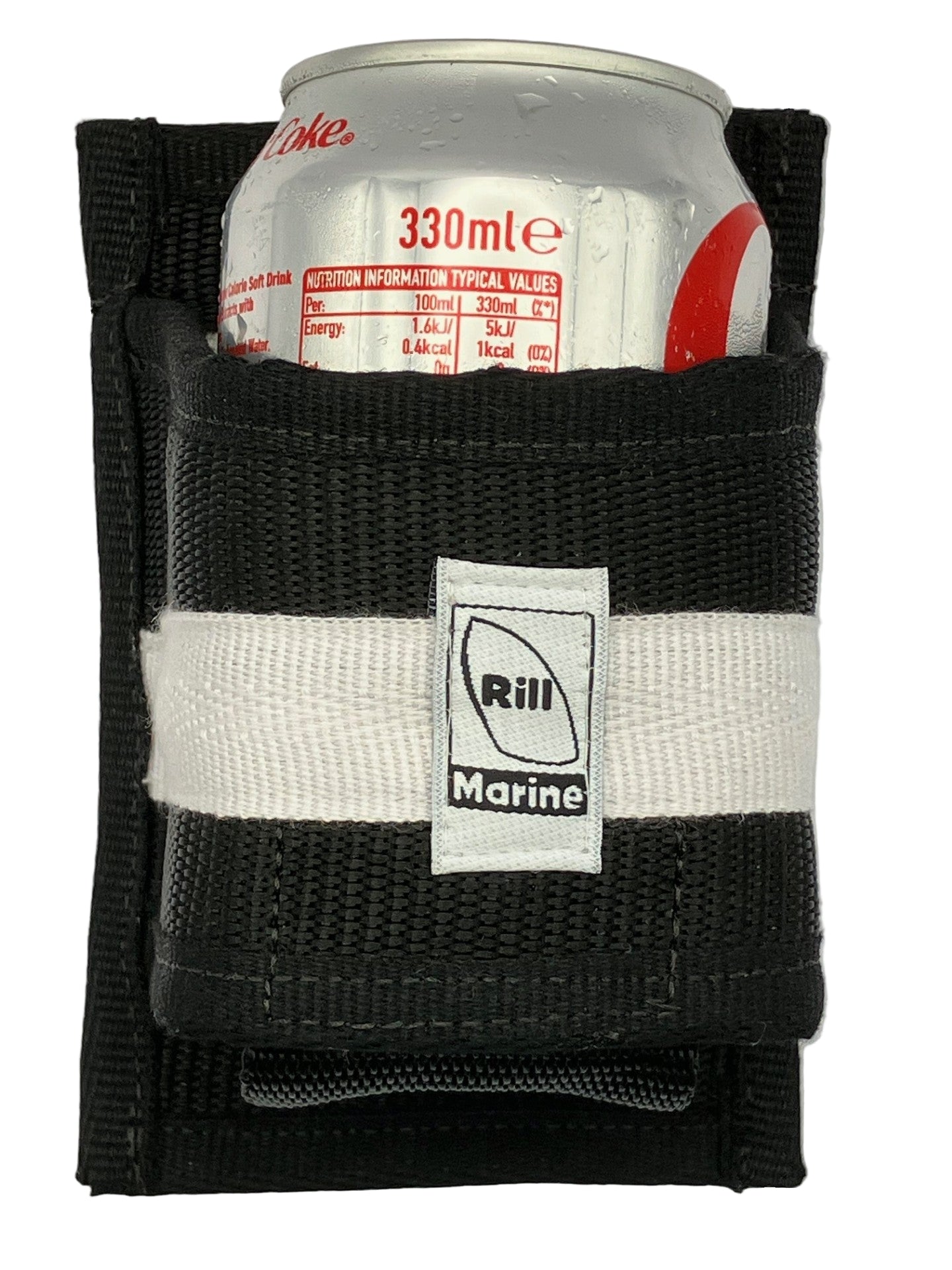 Drinks bottle and can holder made from recycled racing sails