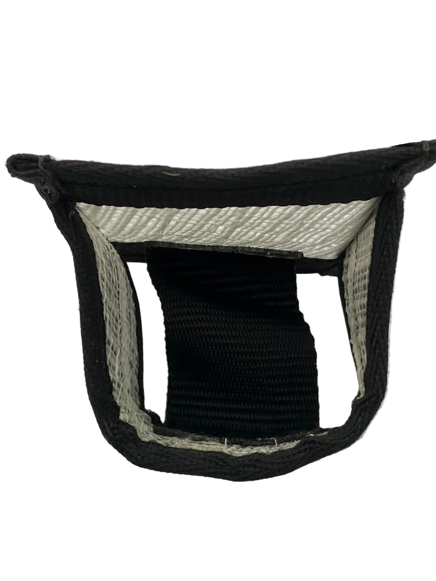 Angled view of sustainable drinks holder made from end-of-life racing sails