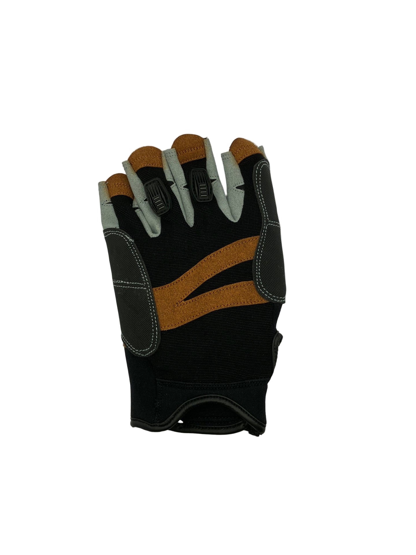 Extended pull-off tabs on sailing gloves for easy removal