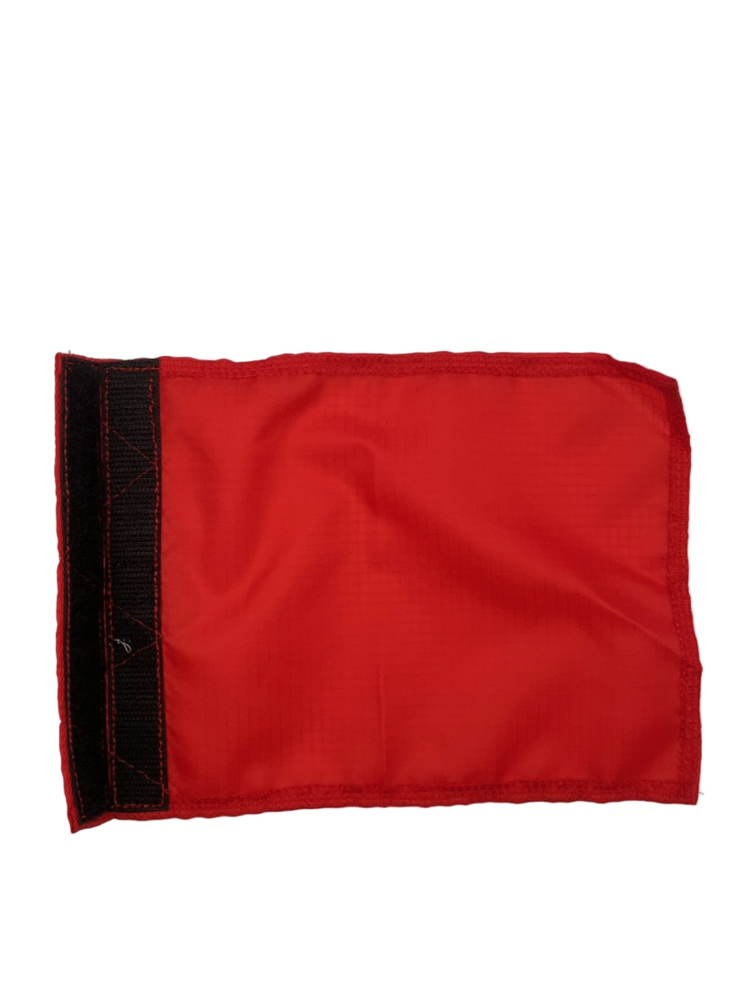 Red protest flag for sailing shown fully open