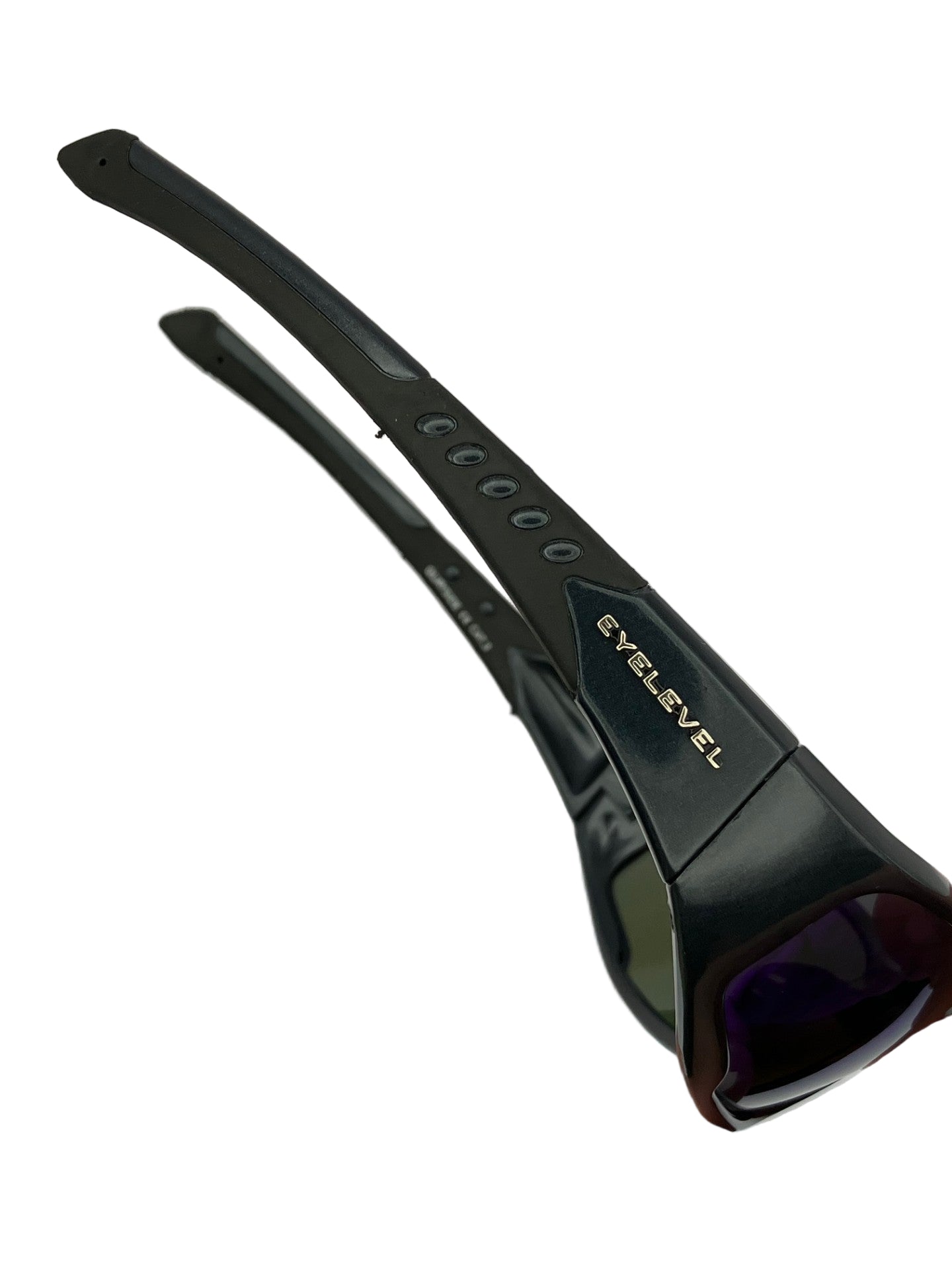 Polarized sailing sunglasses angled view showing lens coverage