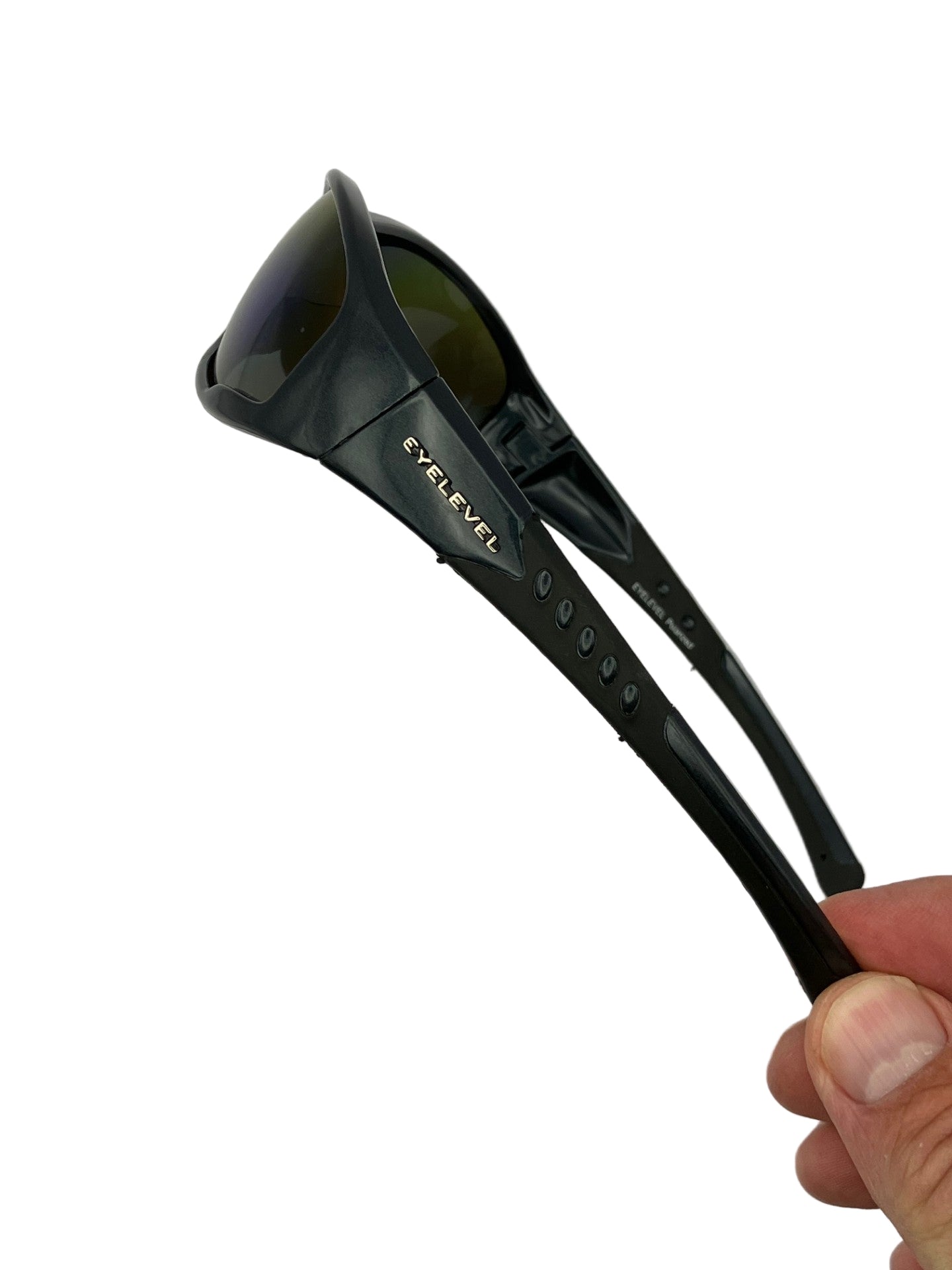 Close-up of sturdy sailing sunglasses frame construction