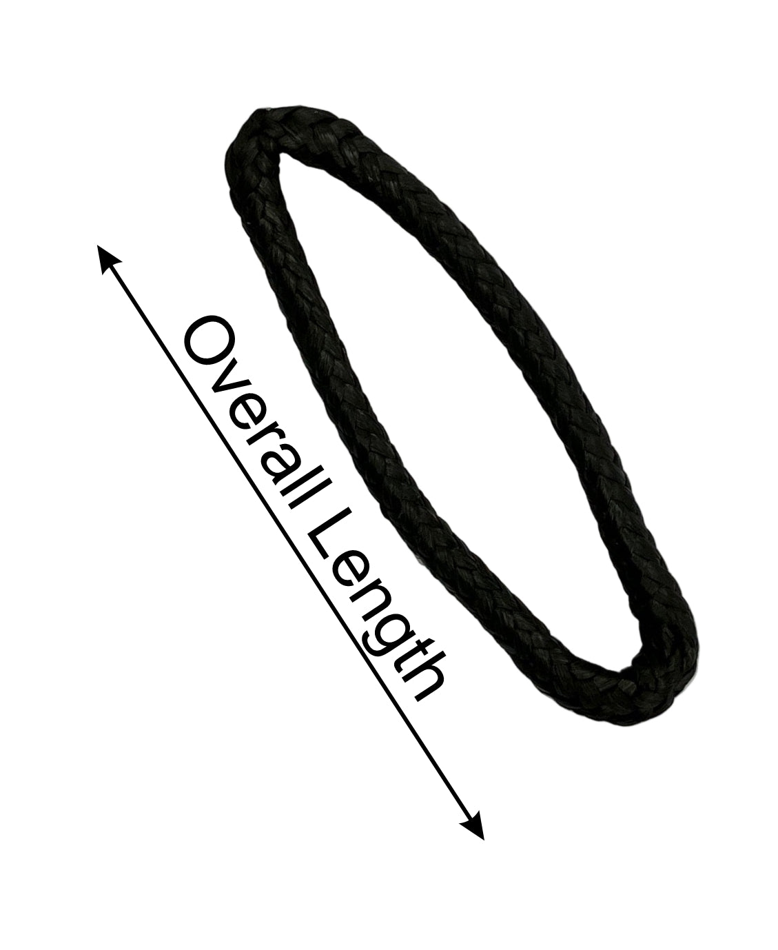 How to measure Dyneema soft loop length diagram