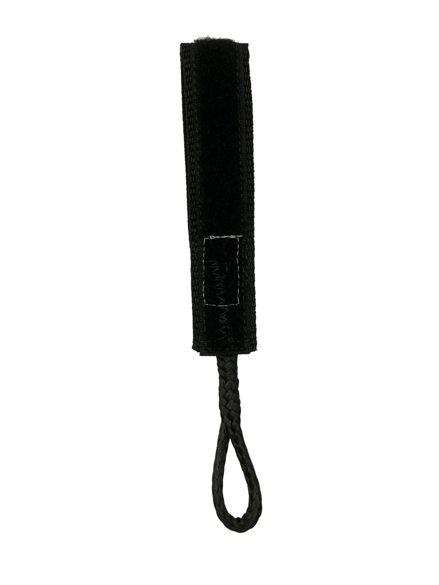 Close-up of soft hook and loop pull handle